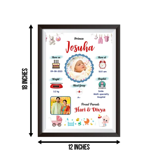 Customized New Born Baby Photo Frames