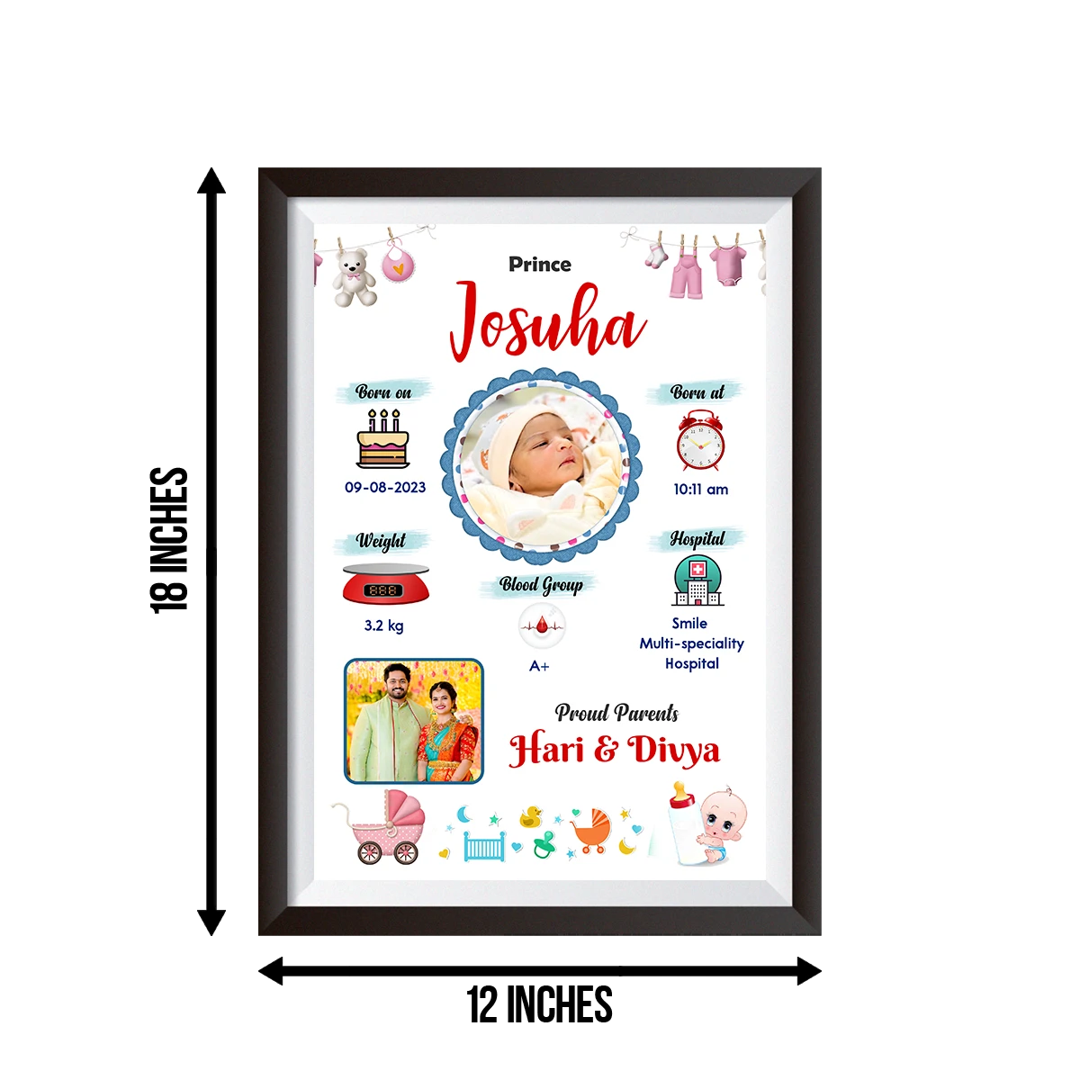Customized New Born Baby Photo Frames