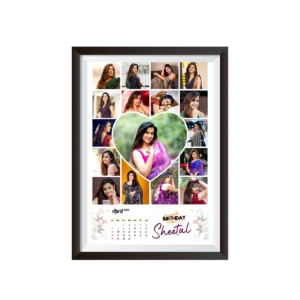 Heart & Grid Photo Collage Frame